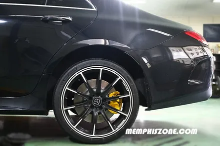 [벤츠] CLS 450 (C257) 브레이크 캘리퍼도색 - 익스트림 옐로우 브라부스 레터링 - 일산 멤피스존 - 드레스업 투닝 파주 운정 수퍼카 전문 / 경기 파주