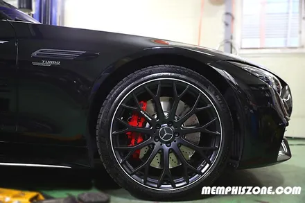 [벤츠] AMG SL43 (R232) 브레이크 캘리퍼도색 - 익스트림 레드 - 일산 멤피스존 드레스업 튜닝 파주 운정 캘리퍼도색 잘하는곳 비용 / 경기 파주
