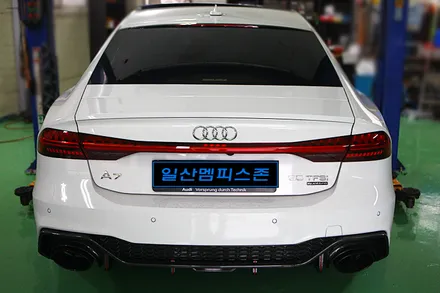 [아우디] A7 55TFSI 우레탄 캘리퍼도색 - 커스텀 건메탈(개인주문컬러) - 일산멤피스존 - 서울 경기 일산 파주 브레이크 캘리퍼도색 잘하는곳 비용 신형개조 컨버젼 / 파주 운정로
