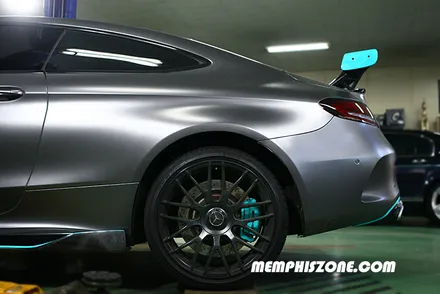 [벤츠] AMG C63 우레탄 캘리퍼도색 - 커스텀 민트(개인맞춤컬러) - 일산멤피스존 - 서울 경기 일산 파주 브레이크 캘리퍼도색 드레스업 튜닝 복원 잘하는곳 / 파주 운정로