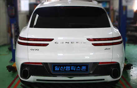 [제네시스] GV70 우레탄 캘리퍼도색 - 플래쉬 플라밍고(형광색) - 일산멤피스존 - 서울 경기 일산 파주 브레이크 캘리퍼도색 잘하는곳 비용 신형개조 컨버젼 / 파주 운정로