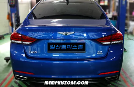 [제네시스] G80 캘리퍼도색 - 커스텀 메탈릭 블루 - 일산멤피스존 - 서울 경기 일산 파주 운정 브레이크 캘리퍼도색 드레스업 튜닝 복원 잘하는곳 비용 / 파주 운정로