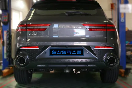 [제네시스] GV70 캘리퍼도색 - 익스트림 레드 - 일산멤피스존 - 서울 경기 일산 파주 운정 브레이크 캘리퍼도색 드레스업 튜닝 복원 잘하는곳 비용 / 파주 운정로