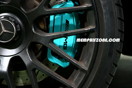 [벤츠] AMG C63 우레탄 캘리퍼도색 - 커스텀 민트(개인맞춤컬러) - 일산멤피스존 - 서울 경기 일산 파주 브레이크 캘리퍼도색 드레스업 튜닝 복원 잘하는곳 / 파주 운정로