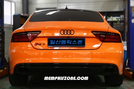 [아우디] RS7 브레이크 캘리퍼도색 - 커스텀 오렌지(개인주문 컬러) - 일산 멤피스존 - 캘리퍼도색 잘하는곳 / 경기 파주