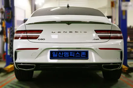 [제네시스] G80 우레탄 캘리퍼도색 - 익스트림 레드 - 일산 멤피스존 - 서울 경기 일산 파주 운정 캘리퍼도색 튜닝 잘하는곳 비용 / 파주 운정로