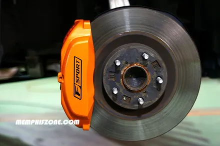 [렉서스] GS350 우레탄 캘리퍼도색 - 메탈릭 오렌지 - 일산멤피스존 - 서울 경기 일산 파주 운정 브레이크 캘리퍼도색 드레스업 튜닝 복원 잘하는곳 비용 / 파주 운정로