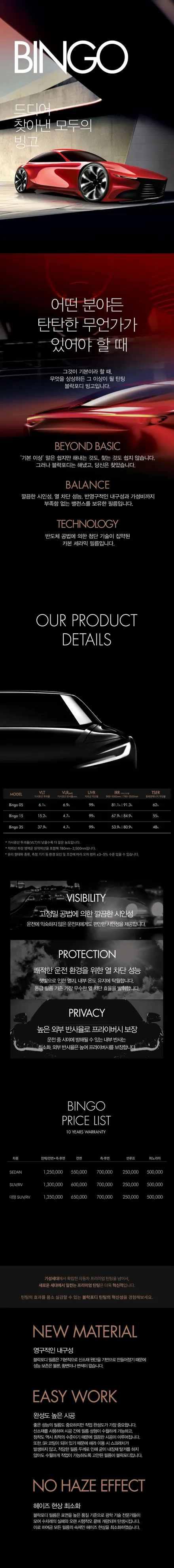 소나타 재썬팅 시공, 보라색 변색과 후면 열선 뽀글이 제거 후 블락포디 빙고로 완성 / 대구 서구 이현동