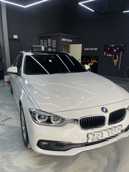 BMW3시리즈 루프스킨 재시공 슈퍼하이그로시필름시공! 도장느낌/ 셀프힐링/ 광빨필름 /유리창느낌 / 구리시 갈매동