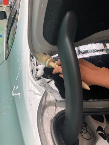 BMW 3시리즈 랩핑제거/전체랩핑/카빈스/흰색전체랩핑 / 구리시 갈매동