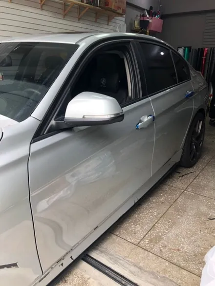 BMW 3시리즈 랩핑제거/전체랩핑/카빈스/흰색전체랩핑 / 구리시 갈매동