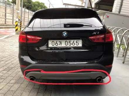 제이엠커스텀) BMW X1 부분랩핑 (프론트 디퓨저+리어디퓨저) 블랙유광작업 / 구리시 갈매동
