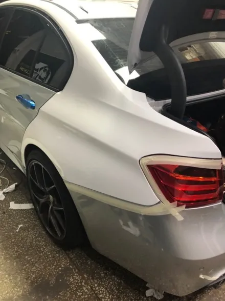 BMW 3시리즈 랩핑제거/전체랩핑/카빈스/흰색전체랩핑 / 구리시 갈매동