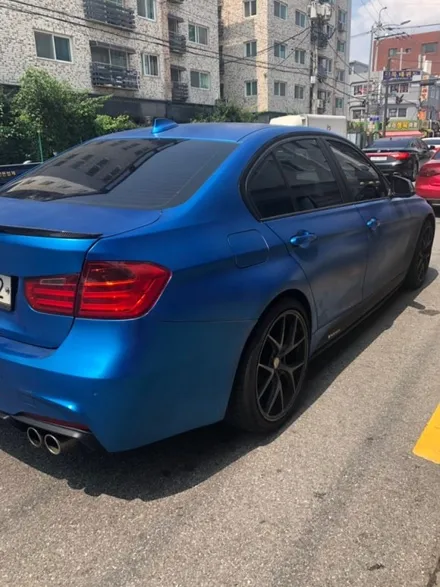 BMW 3시리즈 랩핑제거/전체랩핑/카빈스/흰색전체랩핑 / 구리시 갈매동