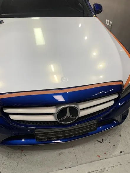 벤츠 C클래스 C250D 화이트펄 전체랩핑 시공기 / 구리시 갈매동