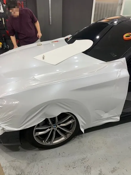 BMW 5시리즈 전체랩핑 카빈스 / 펄 화이트 / 중랑구 랩핑 / 구리시 갈매동