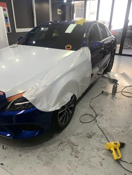 벤츠 C클래스 C250D 화이트펄 전체랩핑 시공기 / 구리시 갈매동