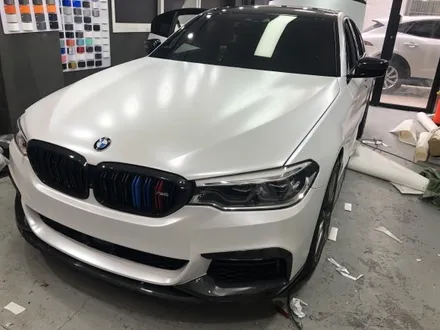 BMW 5시리즈 메탈 아이보리 화이트 전체랩핑 시공기 / 구리시 갈매동