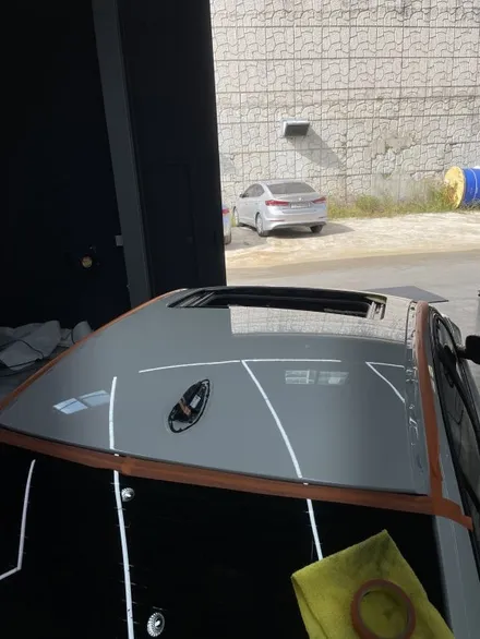 BMW3시리즈 루프스킨 재시공 슈퍼하이그로시필름시공! 도장느낌/ 셀프힐링/ 광빨필름 /유리창느낌 / 구리시 갈매동