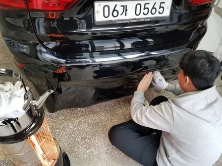 제이엠커스텀) BMW X1 부분랩핑 (프론트 디퓨저+리어디퓨저) 블랙유광작업 / 구리시 갈매동