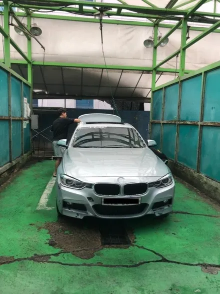 BMW 3시리즈 랩핑제거/전체랩핑/카빈스/흰색전체랩핑 / 구리시 갈매동