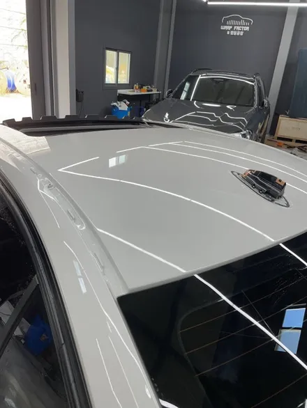 BMW3시리즈 루프스킨 재시공 슈퍼하이그로시필름시공! 도장느낌/ 셀프힐링/ 광빨필름 /유리창느낌 / 구리시 갈매동