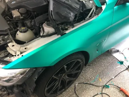 BMW 4시리즈/무광크롬/전체랩핑/무광크롬티파니/랩핑저렴한곳/랩핑제거 / 구리시 갈매동