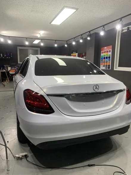 벤츠 C클래스 C250D 화이트펄 전체랩핑 시공기 / 구리시 갈매동