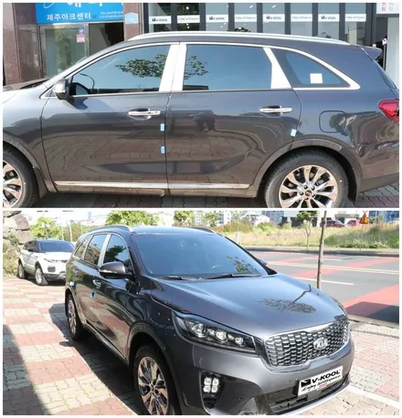 제주썬팅 올뉴쏘렌토 2대입고, 썬팅도 같은 브이쿨K로 시공! / 제주 도남동