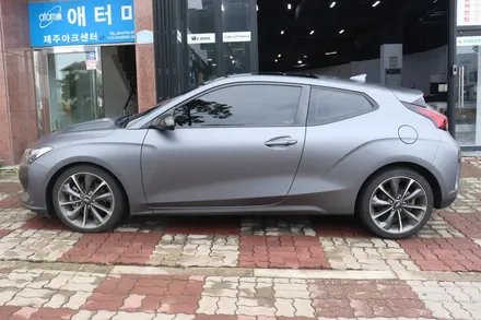 제주 전체랩핑 벨로스터 3M 무광다크그레이 시공 / 제주 도남동