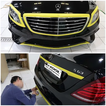 제주전체랩핑 벤츠 S63AMG 3M1080 사틴블랙!! / 제주 도남동