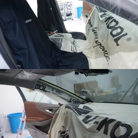 제주썬팅 잘하는곳 추천받아 입고된 올뉴말리부 브이쿨K로 FULL썬팅 / 제주 도남동