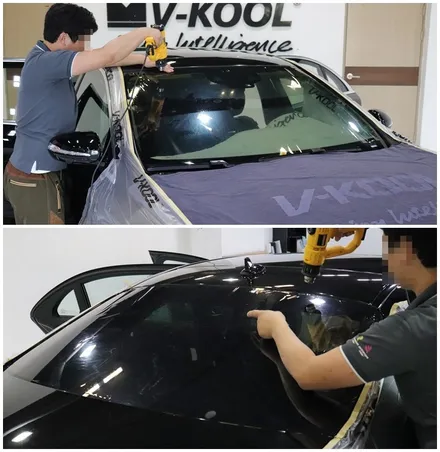 열반사썬팅의 효과를 브이쿨로 경험하다. / 제주 도남동