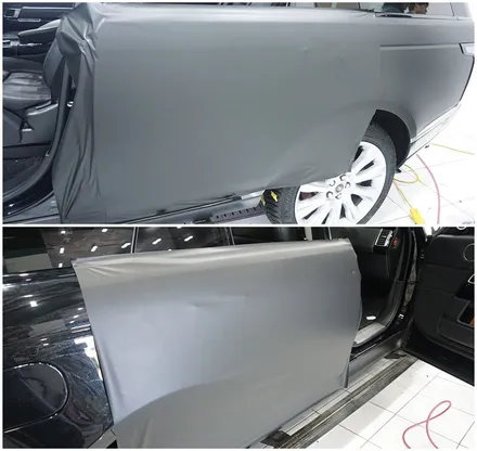 [제주전체랩핑] 럭셔리SUV! 랜드로버 레인지로버LWB 블랙무광 전체랩핑 시공 / 제주 도남동