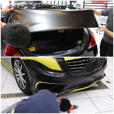제주전체랩핑 벤츠 S63AMG 3M1080 사틴블랙!! / 제주 도남동