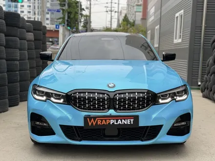 BMW G20 3시리즈 전체랩핑 과정 비닐프로그 네온라이트블루 / 인천 서구