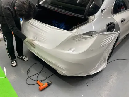 벤츠 c220d 전체랩핑 에이버리 사틴화이트 시공 / 인천 서구