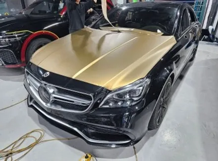 [랩플래닛]-김포랩핑 CLS63 AMG 전체랩핑 비닐프로그 사틴샴페인골드 / 김포시 마산동