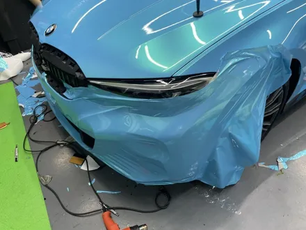 BMW G20 3시리즈 전체랩핑 과정 비닐프로그 네온라이트블루 / 인천 서구