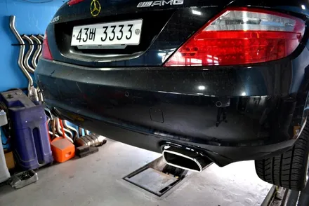 벤츠 SLK 머플러튜닝 가르시아 레조네이터 장착 ★수원머플러튜닝,오산머플러튜닝,화성머플러튜닝,병점머플러튜닝★ / 화성, 수원, 오산