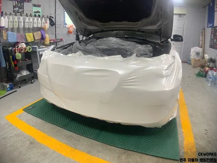 원주랩핑 BMW 520d(F10) 앞범퍼 사고보험수리 랩핑재시공_씨케이웍스 / 원주시 반곡동