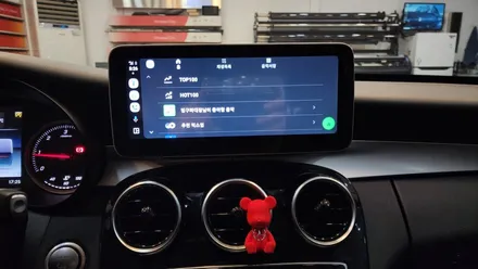 벤츠 W205 C클래스 10.25인치 터치카플레이&안드로이드오토 시공