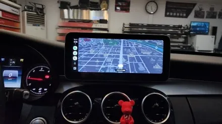 벤츠 W205 C클래스 10.25인치 터치카플레이&안드로이드오토 시공