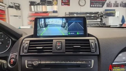 bmw 118D 터치안드로이드오토 카플레이+후방카메라 인스톨