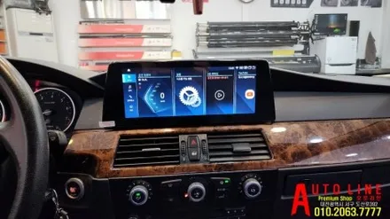 대전 BMW E90 5시리즈 CCC안드로이드올인원 10.25인치 AHD일체형 후방카메라 설치 작업