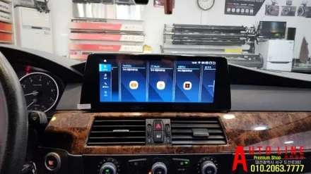 대전 BMW E90 5시리즈 CCC안드로이드올인원 10.25인치 AHD일체형 후방카메라 설치 작업
