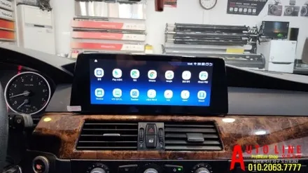 대전 BMW E90 5시리즈 CCC안드로이드올인원 10.25인치 AHD일체형 후방카메라 설치 작업