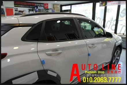 대전 코나신차패키지 SKC울트라썬팅+아이나비블랙박스 시공기