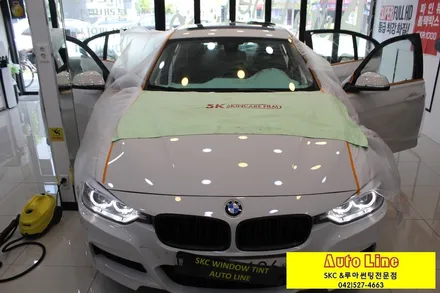대전 BMW 320D 열차단썬팅, SKC 퍼펙트 전면+스페셜 측후면 전체썬팅!!