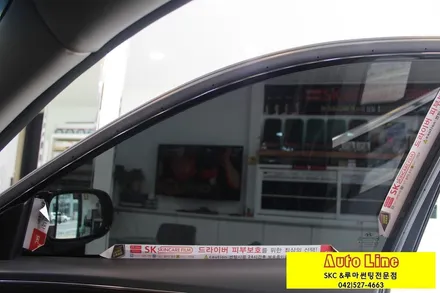 SKC스페셜!! 그랜저TG 윈도틴팅 불량기포필름제거후 재시공하러 오토라인 방문!!